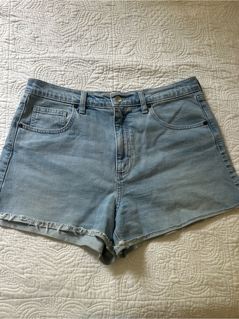 Light Blue Denim Women's Shorts- 90’s cutoff